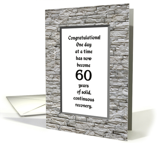 60 Years, Happy Recovery Anniversary card (1498786)