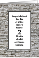 2 Months, Happy Recovery Anniversary card
