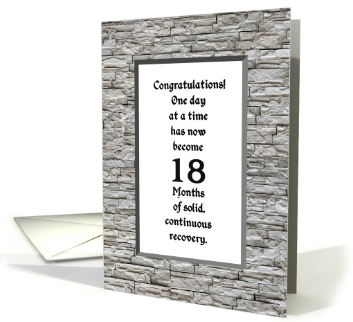 18 Months, Happy Recovery Anniversary card (1499060)