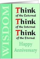 Think, Think, Think, Happy Recovery Anniversary card