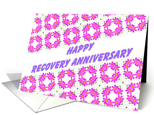 Any Year Happy Recovery Anniversary wish on a field of... (1503624)