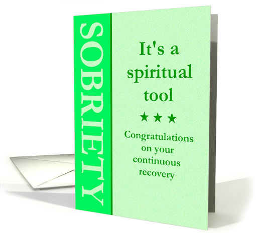 Any Year, Sobriety is a spiritual tool card (1503972)