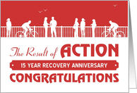15 Years, Happy Recovery Anniversary, action card