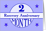 2 Month, Recovery Anniversary card