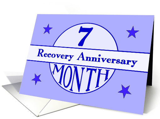 7 Month, Recovery Anniversary card (1506112)