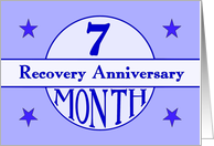 7 Month, Recovery Anniversary card