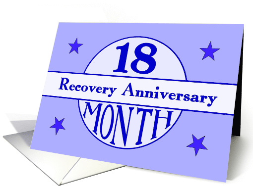 18 Month, Recovery Anniversary card (1506122)
