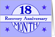 18 Month, Recovery Anniversary card