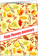 Any Year, Happy Recovery Anniversary, Fall foliage card