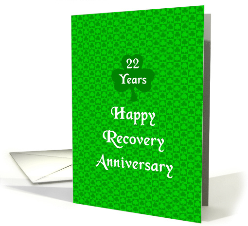 22 Years, Happy Recovery Anniversary, Shamrock Trinity card (1510540)