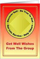 Get Well Wishes, Medallion, From The Group card