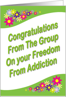 Congratulations from the Group on your Freedom From Addiction card