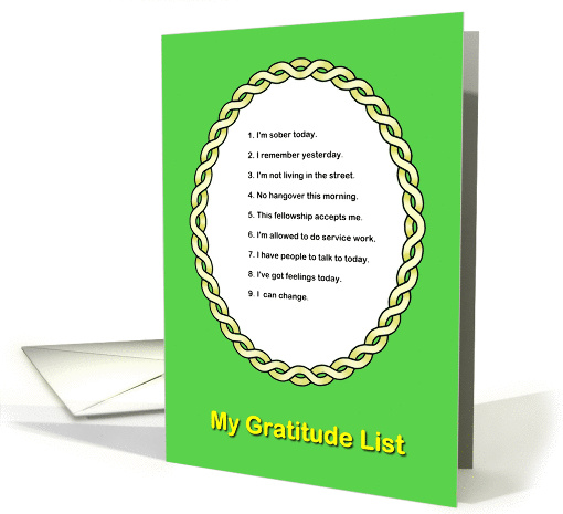 Happy Anniversary, Gratitude List, card (916400)