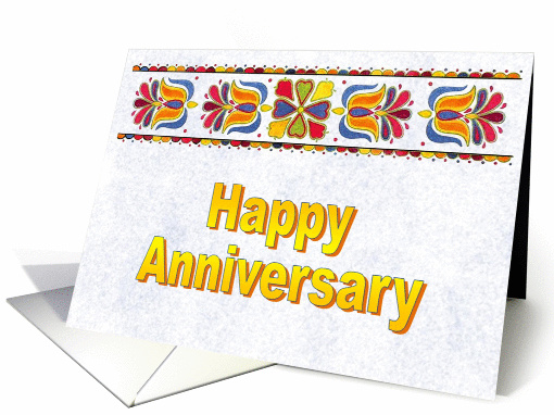 Pa. Dutch, Folk Art, Happy Anniversary, card (921482)