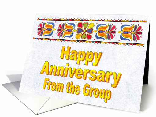 Pa. Dutch, Folk Art, Happy Anniversary, From The Group card (921484)