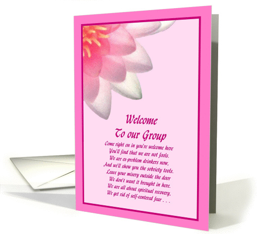 Welcome to our group, We are ex-problem drinkers, card (921626)