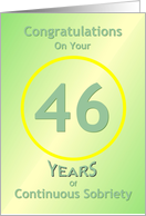 Congratulations, 46 Years, Happy Anniversary, card