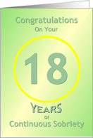 18 Years of Continuous Sobriety, Congratulations card