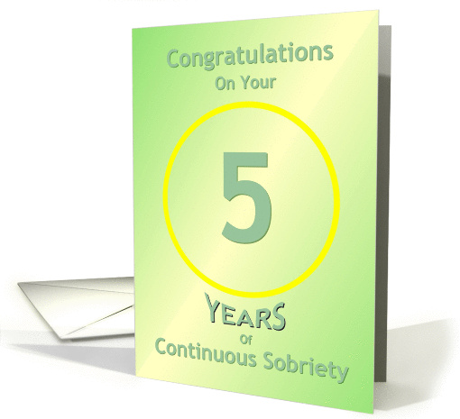 5 Years of Continuous Sobriety, Congratulations card (929766)