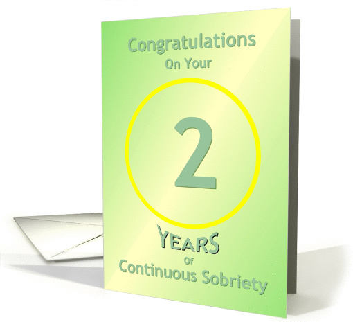 2 Years of Continuous Sobriety, Congratulations card (929770)