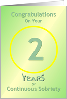 2 Years of Continuous Sobriety, Congratulations card