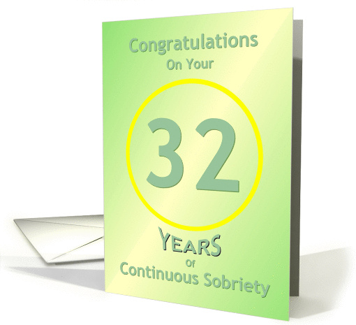 Congratulations, 32 Years, Happy Recovery Anniversary , card (932802)