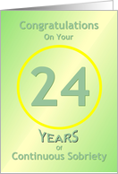 Congratulations, 24 Years, Happy Recovery Anniversary , card