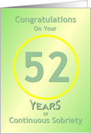 Congratulations, 52 Years, Happy Anniversary , card
