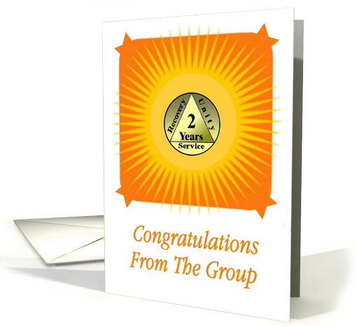 2 YEARS. Congratulations From The Group card (934243)