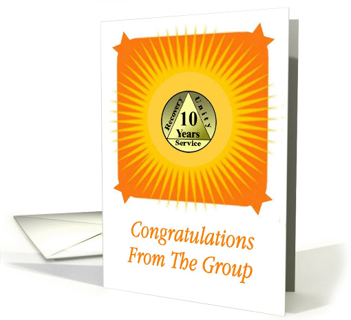 10 YEARS. Congratulations From The Group card (934305)