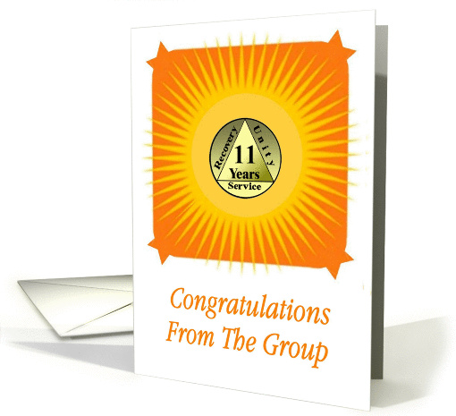 11 YEARS. Congratulations From The Group card (934306)