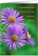 Congratulations from the Group, Sixteen Years, New England Aster, card