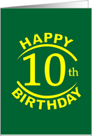 10 Year Happy Birthday card