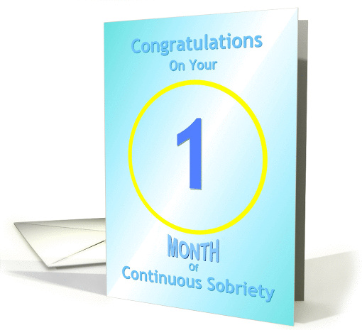 Congratulations, 1 Month Sobriety, Happy Anniversary, card (952869)