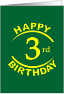 3 Year Happy Birthday card