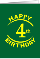 4 Year Happy Birthday card