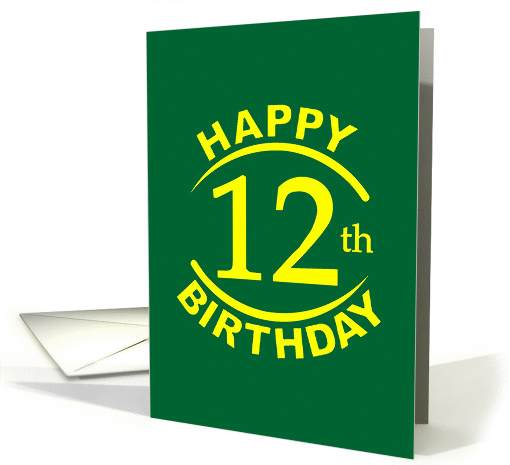 12 Year Happy Birthday card (965093)
