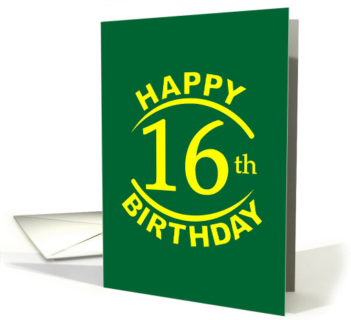 16 Year Happy Birthday card (965103)