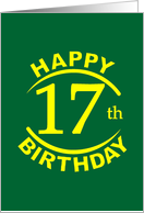 17 Year Happy Birthday card