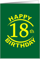 18 Year Happy Birthday card