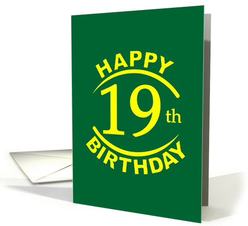 19 Year Happy Birthday card (965111)