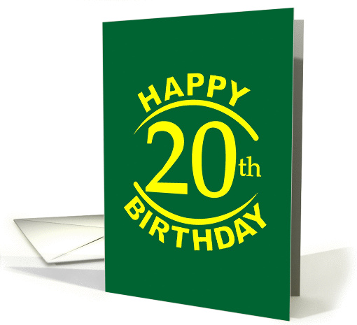 20 Year Happy Birthday card (965113)