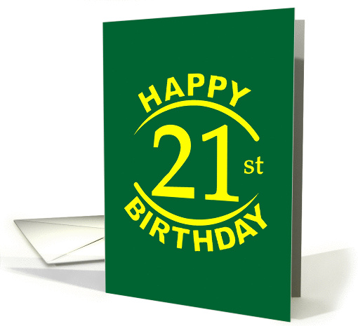 21 Year Happy Birthday card (965115)