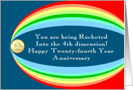 Rocketed into Twenty-fourth Year Anniversary card