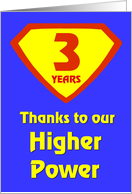 3 Years Thanks to our Higher Power card