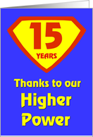 15 Years Thanks to our Higher Power card