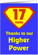 17 Years Thanks to our Higher Power card