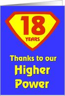 18 Years Thanks to our Higher Power card