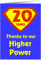20 Years Thanks to our Higher Power card