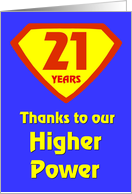 21 Years Thanks to our Higher Power card